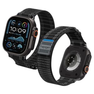 Dirželis Spigen WBF0 Apple Watch 8/9/10/11/SE/Ultra (44/45/46/49 mm), juodas