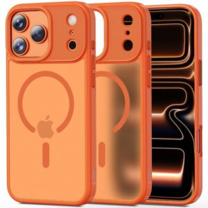 Dėklas Tech-Protect MagMat MagSafe iPhone 17 Pro, matinis oranžinis