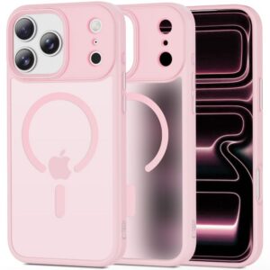 Dėklas Tech-Protect Magmat MagSafe iPhone 17 Pro, matinis rožinis