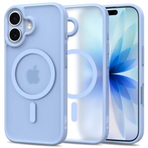 Dėklas Tech-Protect Magmat MagSafe iPhone 17, matinis miglotai mėlynas