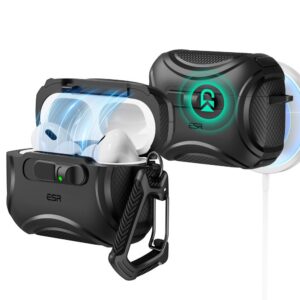 Dėklas ESR Cyber FlickLock HaloLock MagSafe Apple AirPods Pro 3, juodas