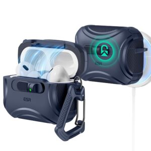 Dėklas ESR Cyber FlickLock HaloLock MagSafe Apple AirPods Pro 3, mėlynas