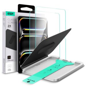 Apsauginis stiklas ESR UltraFit iPad Pro 11 (5 / 6 karta), 2 vnt., skaidrus