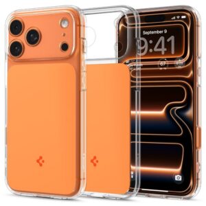 Dėklas Spigen Ultra Hybrid "T" MagSafe iPhone 17 Pro, blizgus oranžinis