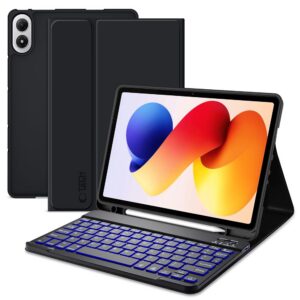 Dėklas su klaviatūra Tech-Protect SC Pen, Xiaomi Poco Pad M1 / Redmi Pad 2 Pro 12.1, juodas