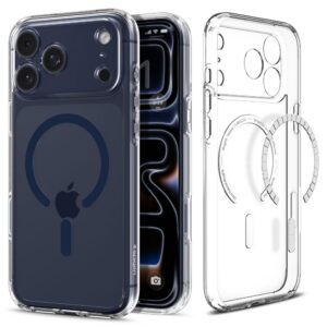 Dėklas Spigen Ultra Hybrid Mag MagSafe iPhone 17 Pro Max, skaidrus/tamsiai mėlynas