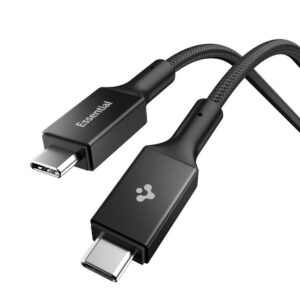 Kabelis Spigen Essential EB10010CC Type-C 100W 100cm, juodas