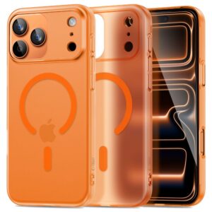 Dėklas iPhone 17 Pro Tech-Protect Magslim Magsafe, matinis kosminis oranžinis