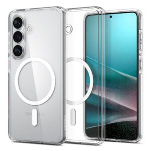 Dėklas Spigen Ultra Hybrid Mag MagSafe Samsung Galaxy S26, skaidriai baltas