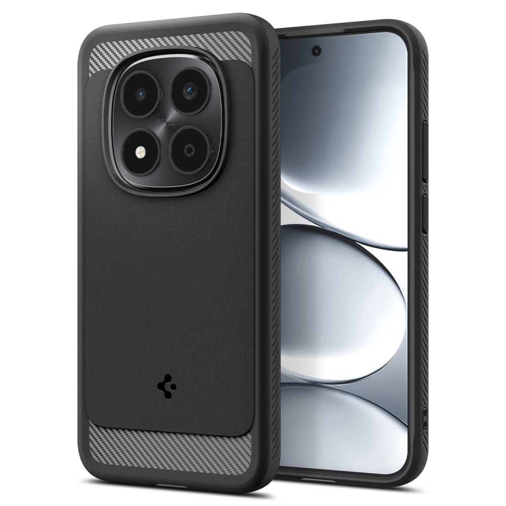 Dėklas Spigen Rugged Armor Xiaomi Redmi Note 15 Pro 5G, matinis juodas