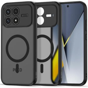 Dėklas Tech-Protect Magmat MagSafe Xiaomi Poco F8 Pro, matinis juodas