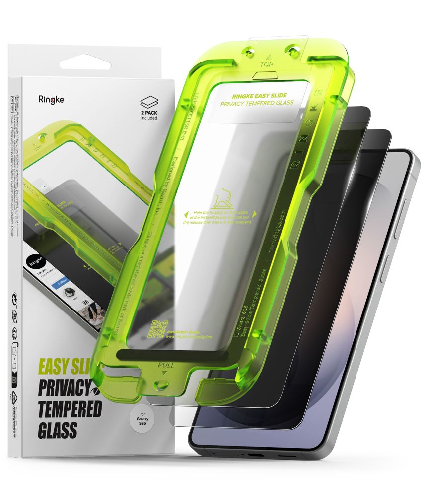 Privatumo apsauginis stiklas Ringke Easy Slide Galaxy S26, 2 vnt.