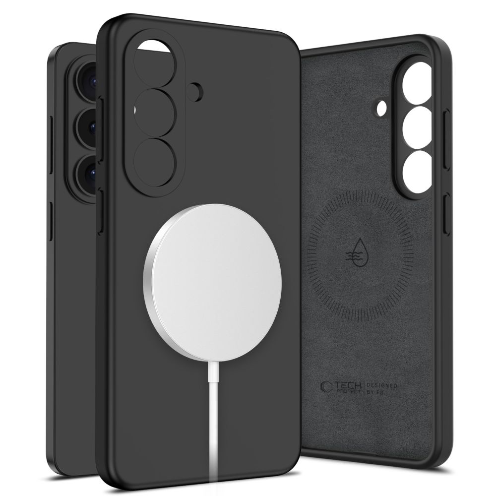 Dėklas Tech-Protect Silicone MagSafe Samsung Galaxy S26+, juodas