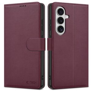 Dėklas Tech-Protect Wallet Galaxy S26, bordo