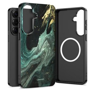 Dėklas Tech-Protect Lamano MagSafe Galaxy S26, žalio marmuro