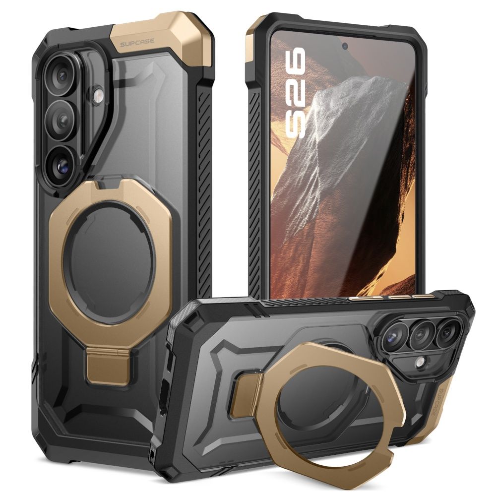 Dėklas Supcase UB Grip Mag MagSafe Galaxy S26, juodai auksinis