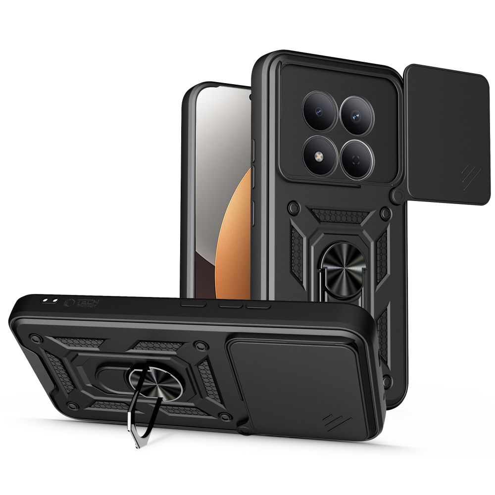 Dėklas Tech-Protect CamShield Pro Xiaomi Redmi Note 15 Pro 5G, matinis juodas