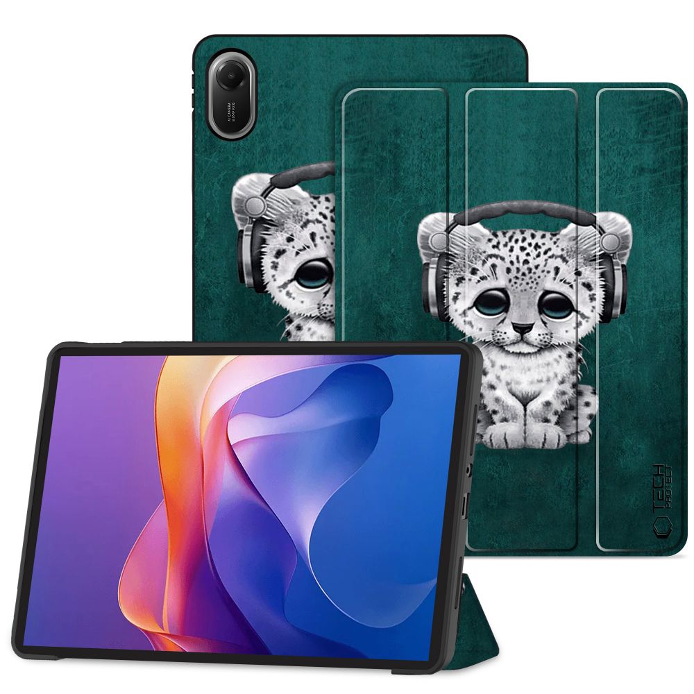 Dėklas Tech-Protect SmartCase Xiaomi Redmi Pad 2 11.0, liūdnos katės raštu