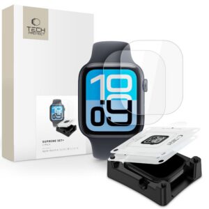 Apsauginė plėvelė Tech-Protect Supreme Set+, Apple Watch 4 / 5 / 6 / SE 1 / 2 / 3 (40 mm), 2 vnt., skaidri