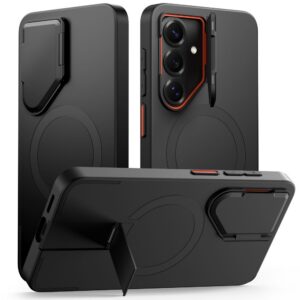 Dėklas Tech-Protect Kevlar Aura MagSafe Galaxy S26, juodas/oranžinis