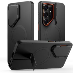 Dėklas Tech-Protect Kevlar Aura MagSafe Galaxy S26 Ultra, juodas/oranžinis