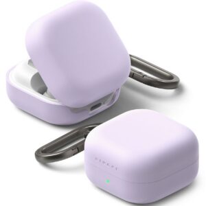 Dėklas Ringke Silicone Samsung Galaxy Buds 4 / Buds 4 Pro, šviesiai violetinis