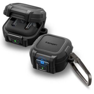 Dėklas Spigen Lock Fit Samsung Galaxy Buds 4 / 4 Pro, matinis juodas