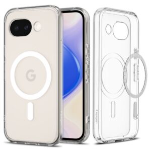 Dėklas Spigen Ultra Hybrid Mag MagSafe Google Pixel 10A, skaidriai baltas