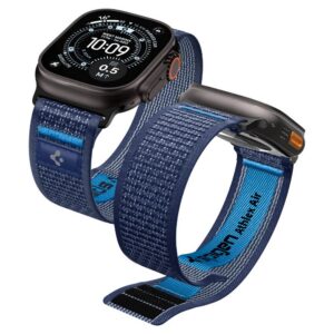 Dirželis Spigen Athlex Air 2 Apple Watch 8 / 9 / 10 / 11 / SE / Ultra (44 / 45 / 46 / 49 mm), tamsiai mėlynas