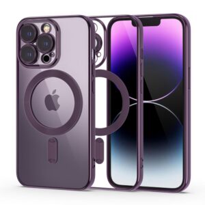 Dėklas Tech-Protect MagShine MagSafe iPhone 14 Pro, purpurinis