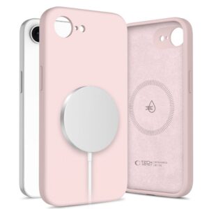 Dėklas Tech-Protect Silicone MagSafe iPhone 16e / 17e, rožinis