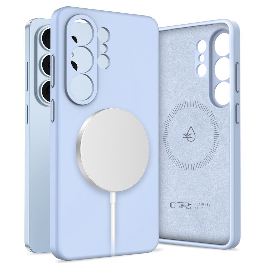 Dėklas Tech-Protect Silicone MagSafe Samsung Galaxy S26 Ultra, dangaus mėlynas