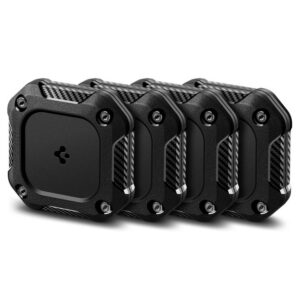 Dėklas Spigen Tough Armor Apple AirTag 1/2, 4 vnt., juodas