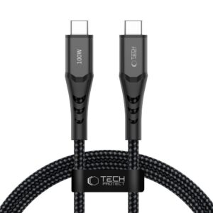 Kabelis Tech-Protect Ultraboost UB11T USB-C PD 100W / QC3.0 100cm, juodas
