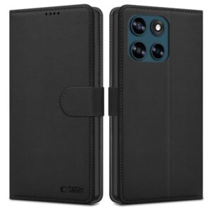 Dėklas Tech-Protect Wallet Motorola Moto G57 Power / G67 Power, juodas
