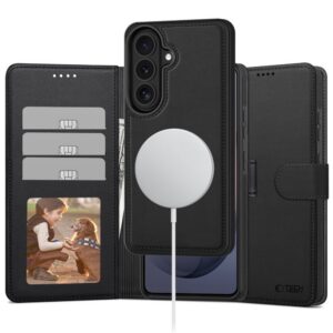 Dėklas Tech-Protect Wallet MagSafe Galaxy S26, matinis juodas