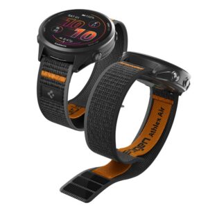 Dirželis Spigen Athlex Air Garmin Quick Release 22 mm, juodas/oranžinis