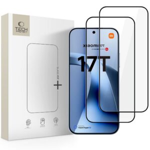Apsauginis stiklas Tech-Protect Glass Fit+ 2 vnt. Xiaomi 17T, juodas