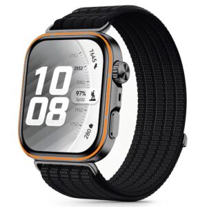 Dirželis Tech-Protect Nylon Sport Huawei Watch Fit 3 / 4 / 4 Pro / 5 / 5 Pro, juodas