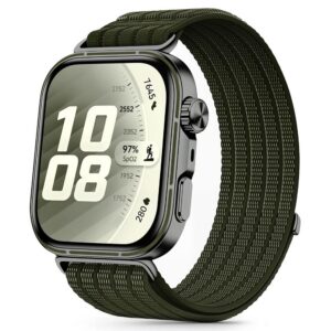 Dirželis Tech-Protect Nylon Sport Huawei Watch Fit 3 / 4 / 4 Pro / 5 / 5 Pro, žalias