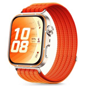 Dirželis Tech-Protect Nylon Sport Huawei Watch Fit 3 / 4 / 4 Pro / 5 / 5 Pro, oranžinis