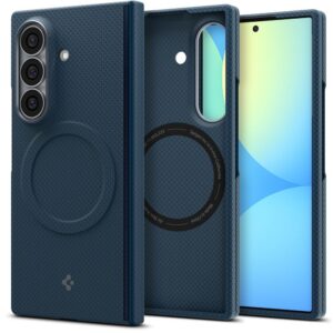 Dėklas Spigen AirSkin Aramid MagFit Samsung Galaxy Z Fold 8 Ultra, tamsiai mėlynas