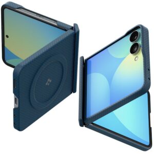 Dėklas Spigen AirSkin Aramid Galaxy Z Flip 8, tamsiai mėlynas