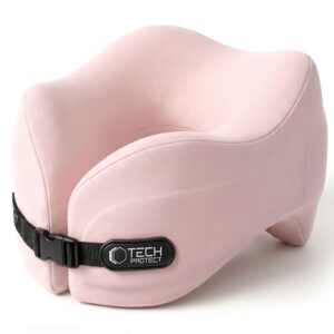 Kelioninė pagalvė kaklui Tech-Protect ComfortRest, rožinė