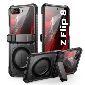 Dėklas Supcase UB Grip Mag Samsung Galaxy Z Flip 8, juodas