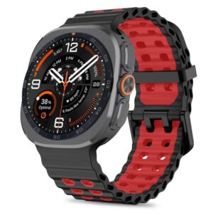 Dirželis Tech-Protect Iconband Pro Samsung Galaxy Watch Ultra 1 / 2 2024-2026 (47 mm), juodas-raudonas