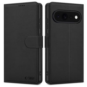 Dėklas Tech-Protect Wallet Google Pixel 11 Pro XL, matinis juodas