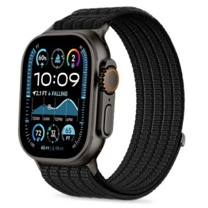 Dirželis Tech-Protect Nylon Sport Apple Watch 8 / 9 / 10 / 11 / SE / Ultra (44 / 45 / 46 / 49 mm), juodas