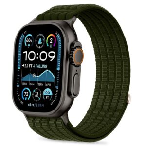 Dirželis Tech-Protect Nylon Sport Apple Watch 8 / 9 / 10 / 11 / SE / Ultra (44 / 45 / 46 / 49 mm), žalias