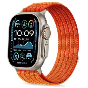 Dirželis Tech-Protect Nylon Sport Apple Watch 8/9/10/11/SE/Ultra (44/45/46/49 mm), oranžinis